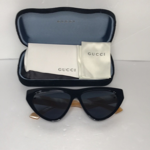 New Gucci Blue Cat Eye Ladies Sunglasses GG1333S 004 - Picture 3 of 17